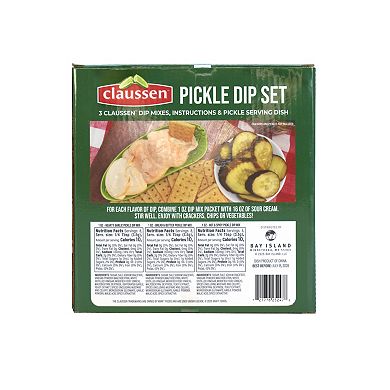 Claussen Pickle Dip Set of 3 Mixes & Serving Dish