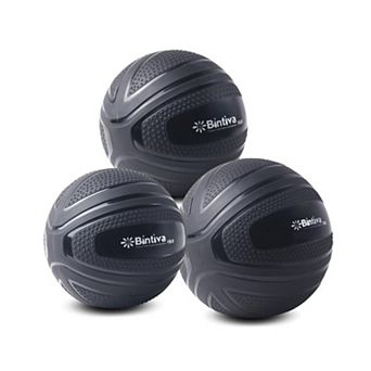 Bintiva Textured Slam Ball Kit - Black 10, 15, 20 LBs