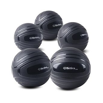 Bintiva Textured Slam Ball Kit - Black 10, 15, 20, 25, 30 LBs