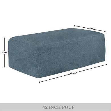 Contemporary Velvet Pouf