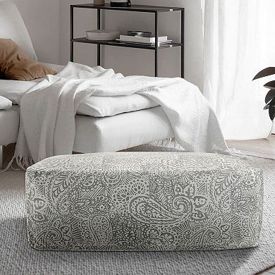 Contemporary Velvet Pouf