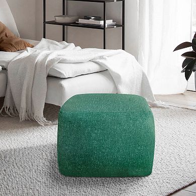 Contemporary Velvet Pouf