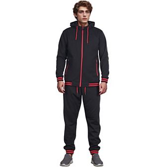 Men’s Scooba Multi Color Ribb Tracksuit GYM Activewear Outfit
