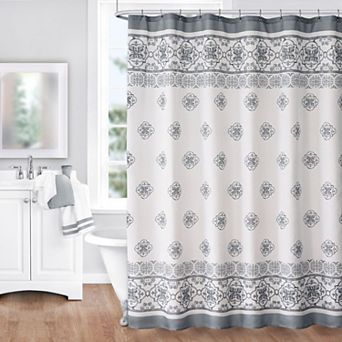 Elrene Home Fashions Amani Tile Shower Curtain