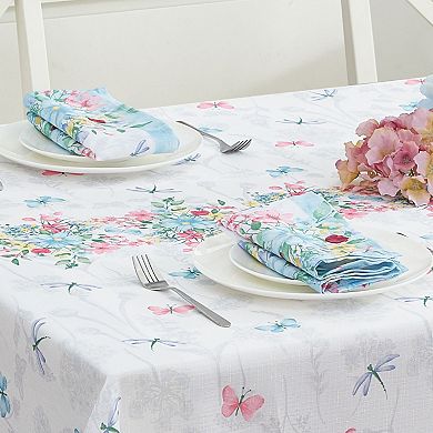 Elrene Home Fashions Nottingham Double Border Napkins, 17"x17", Set of 8