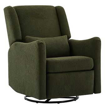 Merax 29.5'' Wide Wingback Swivel Rocker Recliner Chair, Glider Rocker Recliner