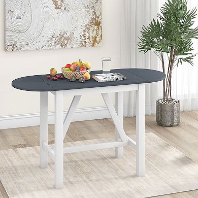 Merax 3-Piece Wood Counter Height Drop Leaf Dining Table Set