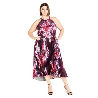 Avenue Women's Plus Size Demi Pleat Dress