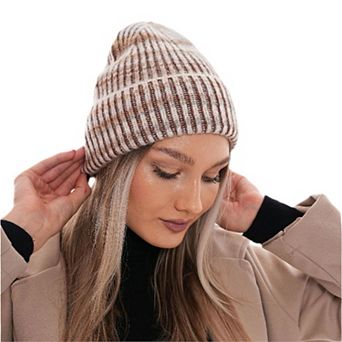 Women's Ribbed Knitted Beanies, Comfy & Stylish Great for Outdoors