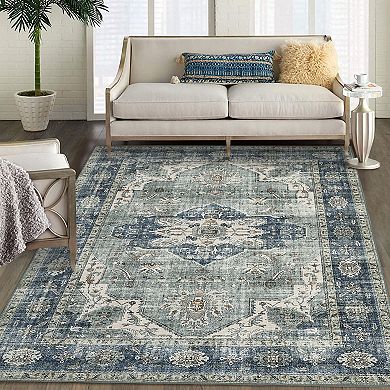 Garvee Machine Washable Non Slip Area Rug Indoor Non Shedding Carpet for Living Room Kitchen Bedroom