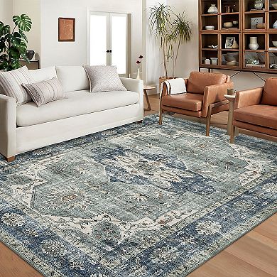 Garvee Machine Washable Non Slip Area Rug Indoor Non Shedding Carpet for Living Room Kitchen Bedroom