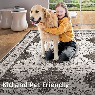 Garvee Machine Washable Indoor Area Rugs Non-Slip Soft for Living Room Entryway