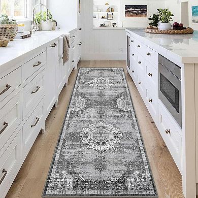 Garvee Machine Washable Non-Slip Foldable Indoor Area Rug Floor Mat for Living Room Bedroom Kitchen