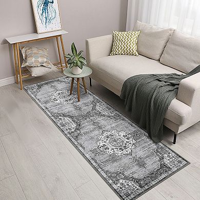 Garvee Machine Washable Non-Slip Foldable Indoor Area Rug Floor Mat for Living Room Bedroom Kitchen