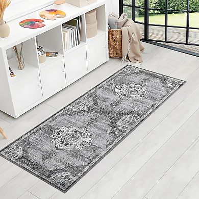 Garvee Machine Washable Non-Slip Foldable Indoor Area Rug Floor Mat for Living Room Bedroom Kitchen
