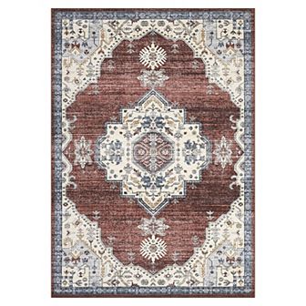 Garvee Machine Washable Non-Slip Foldable Indoor Area Rug Floor Mat for Living Room Bedroom Kitchen