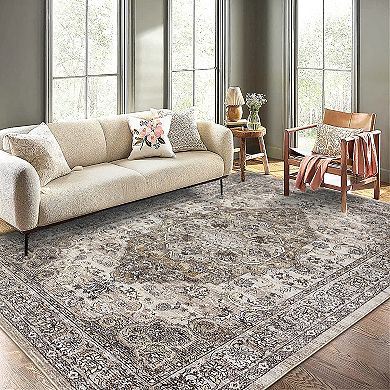 Garvee Washable Non Slip Area Rugs Stain Resistant Non Shedding Bordered for Indoor use