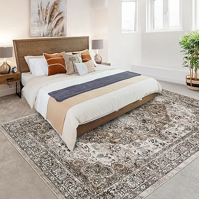 Garvee Washable Non Slip Area Rugs Stain Resistant Non Shedding Bordered for Indoor use