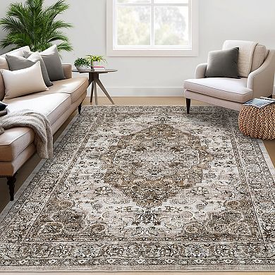 Garvee Washable Non Slip Area Rugs Stain Resistant Non Shedding Bordered for Indoor use