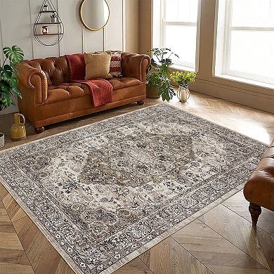 Garvee Washable Non Slip Area Rugs Stain Resistant Non Shedding Bordered for Indoor use