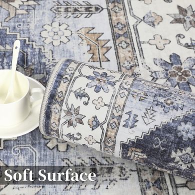 Garvee Machine Washable Non Slip Area Rug Indoor Non Shedding Carpet for Living Room Kitchen Bedroom