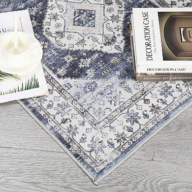 Garvee Machine Washable Non Slip Area Rug Indoor Non Shedding Carpet for Living Room Kitchen Bedroom