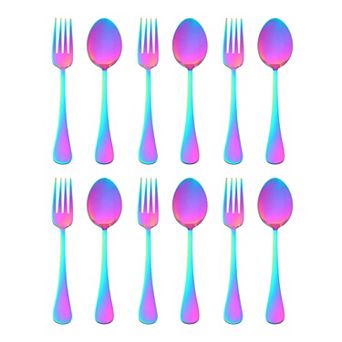 12 pc Silverware Set, Stainless Steel Flatware with Spoons and Forks Sets, Kitchen Cutlery Set