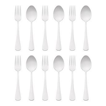 12 pc Silverware Set, Stainless Steel Flatware with Spoons and Forks Sets, Kitchen Cutlery Set