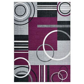 Garvee Machine Washable Bordered Non Slip Area Rugs for Living Room Bedroom