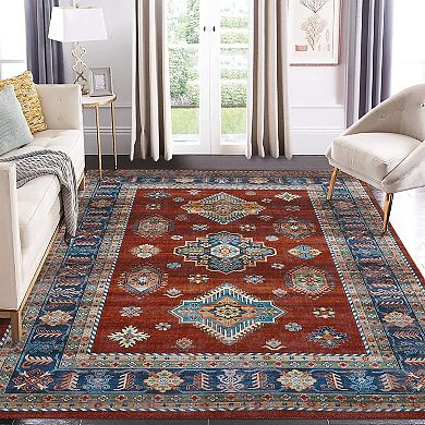 Garvee Washable Non Slip Area Rugs Stain Resistant Non Shedding Bordered for Indoor use