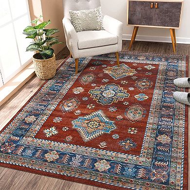 Garvee Washable Non Slip Area Rugs Stain Resistant Non Shedding Bordered for Indoor use