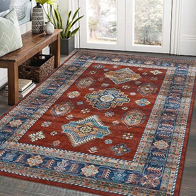 Garvee Washable Non Slip Area Rugs Stain Resistant Non Shedding Bordered for Indoor use