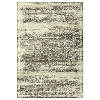 Garvee Machine Washable Vintage Area Rug Foldable Non Slip Faux Wool for Living Room