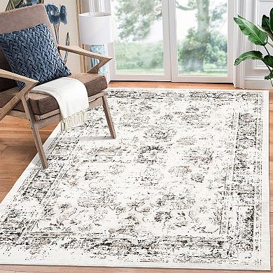 Garvee Washable Foldable Area Rugs Non Slip Stain Resistant for Living Room
