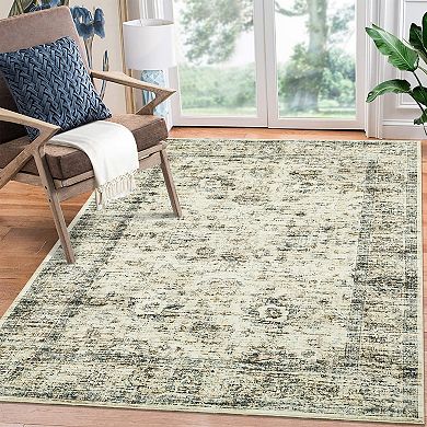 Garvee Machine Washable Non Slip Faux Wool Area Rugs for Living Room Bedroom