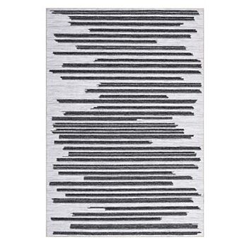 Garvee Machine Washable Vintage Area Rug Foldable Non Slip Faux Wool for Living Room