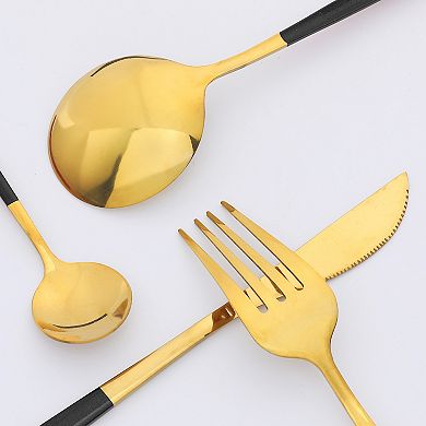 16 Piece Silverware Set, Stainless Steel Flatware Set, Mirror Polished Cutlery Set, Serving Set