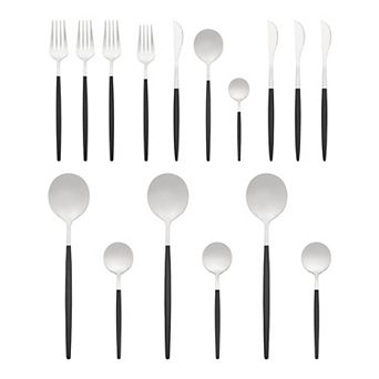16 pc Silverware Set, Stainless Steel Flatware Set, Mirror Polished Cutlery Set, Serving Set