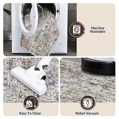 Garvee Machine Washable Area Rug Non Slip Non Shedding for Living Room Bedroom Kitchen