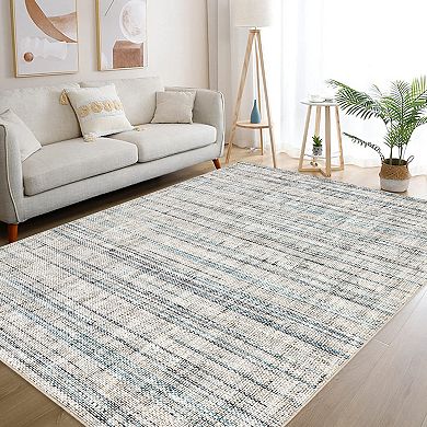Garvee Machine Washable Non Slip Area Rug for Livingroom Soft Carpet for Home Use