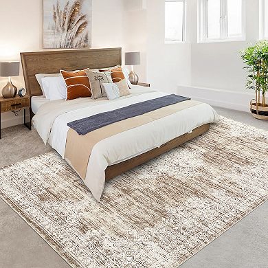 Garvee Washable Non Slip Area Rugs Stain Resistant Non Shedding Bordered for Indoor use