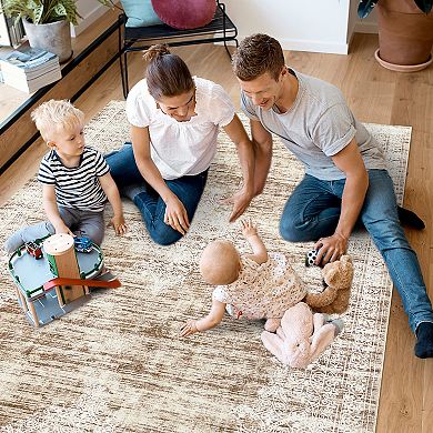 Garvee Washable Non Slip Area Rugs Stain Resistant Non Shedding Bordered for Indoor use