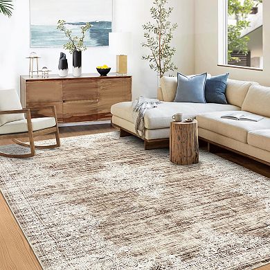 Garvee Washable Non Slip Area Rugs Stain Resistant Non Shedding Bordered for Indoor use