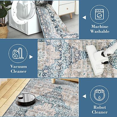 Garvee Washable Area Rug Non Slip Rugs for Living Room Bedroom Kitchen Bedroom Entryway