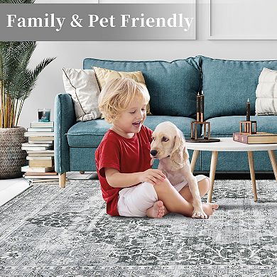 Garvee Washable Area Rug Non Slip Rugs for Living Room Bedroom Kitchen Bedroom Entryway