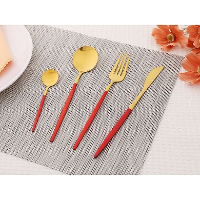 20 Piece Silverware Set, Stainless Steel Flatware Set, Mirror Polished Cutlery Serving Utensils Set