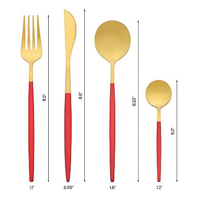 20 Piece Silverware Set, Stainless Steel Flatware Set, Mirror Polished Cutlery Serving Utensils Set