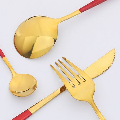 20 Piece Silverware Set, Stainless Steel Flatware Set, Mirror Polished Cutlery Serving Utensils Set