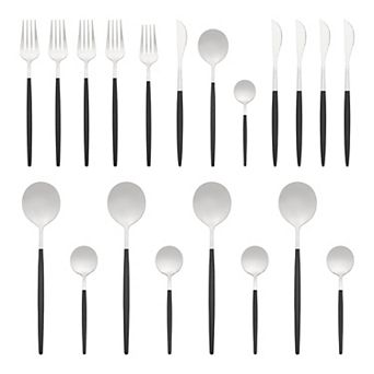 20 pc Silverware Set, Stainless Steel Flatware Set, Mirror Polished Cutlery Serving Utensils Set
