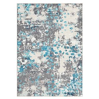 Garvee Modern Machine Washable Non Slip Abstract Low Pile Area Rugs for Living Room Kitchen Bedroom